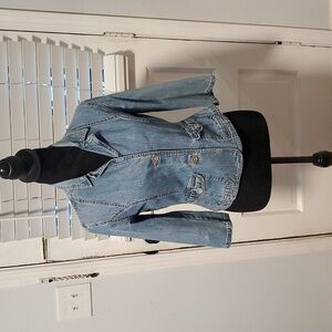 French Cuff Stylish Denim Jacket